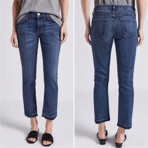 Current/Elliott The Cropped Straight Jean Stagecoach Released Hem Size 26 - Picture 1 of 11